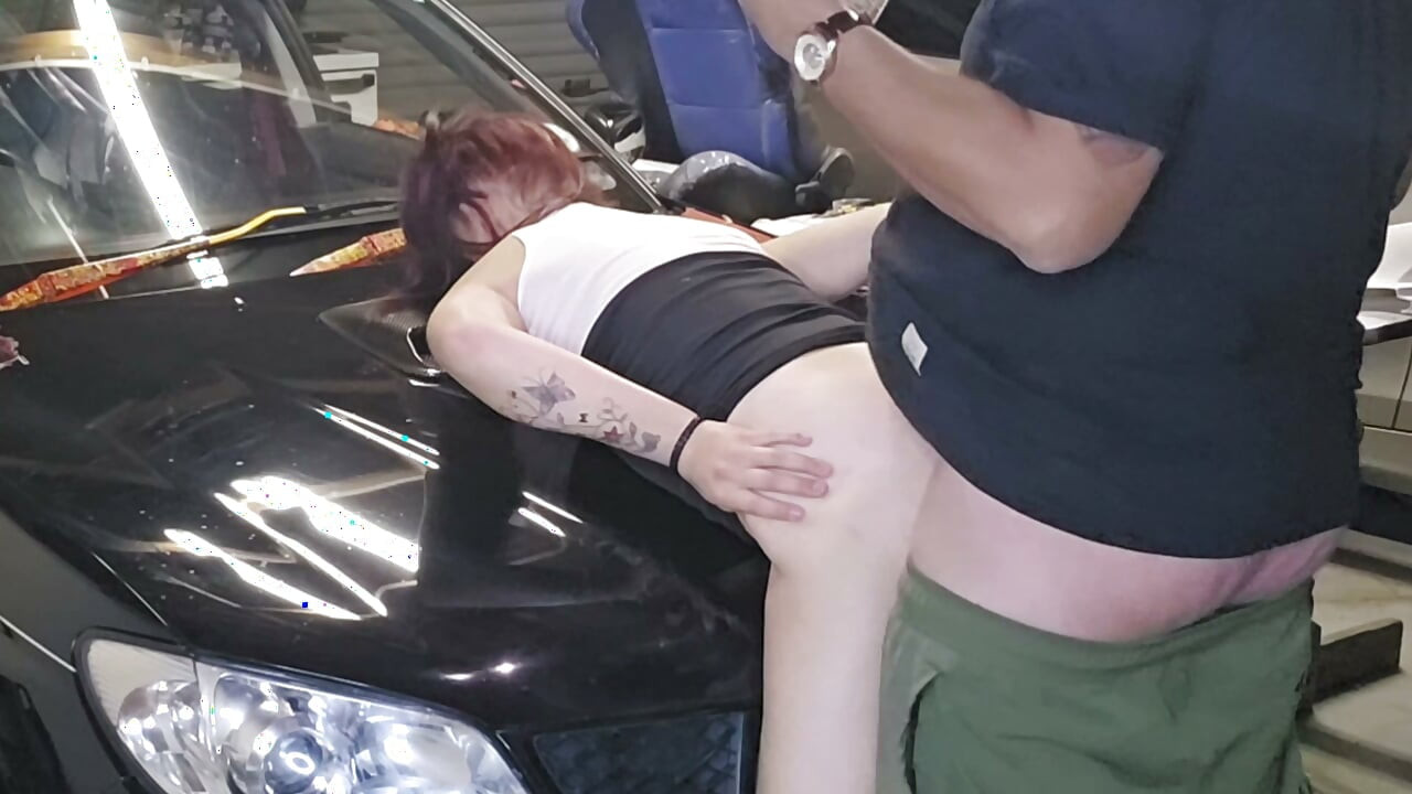Fucking hot pregnent teen on my car bonet at houseparty