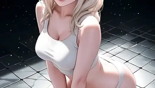 Аниме Hentay - в грудастую блондинку проникли