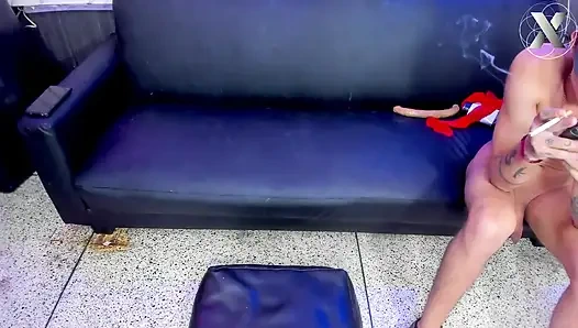 Papi tief in den hals bis zum orgasmus