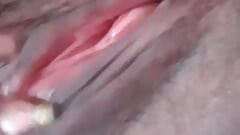 My stepmom gave me a video call and showed me her rich ass and pink vagina.