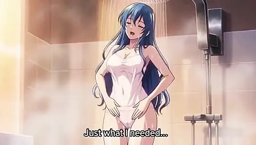 Сводный брат наблюдает за сводной сестрой, пока она принимает душ, 3D аниме