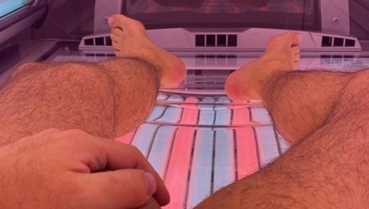 Turkish 35year old man was horny at the tanning studio