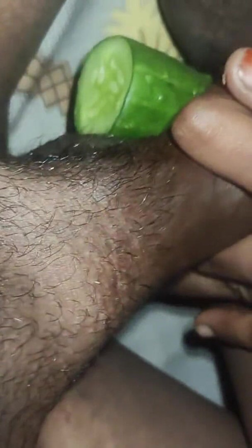 Vegetable keep in sisters pussy | Clip 1