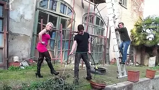 Francesca Nencetti an Italian slut with blonde hair has her