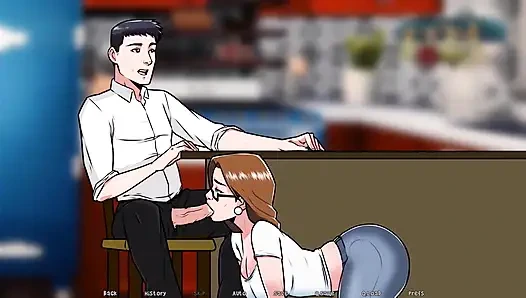 Dawn of Malice: stiefmutter lutscht den großen schwanz ihres stiefsohns, wurde mit klebriger sperma-ep 18 bedeckt