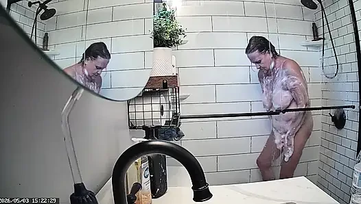 Mrs. Joanne Tanner a Real Public Schoolteacher Captured in the Shower 05-01-26 & 05-03-26