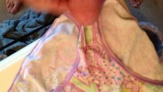 Another cumshot on wife's pantys