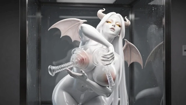 BBW Succubus Silicone Doll Glass Room Toy Play 3D