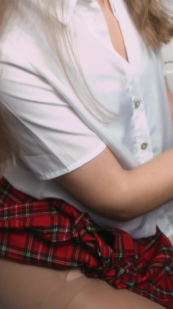 Powerful moment from "Schoolgirl gives her boyfriend a quick handjob and he cums on her blouse"