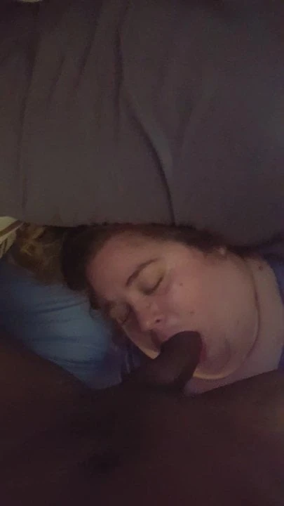 White girl with  mouth full of black