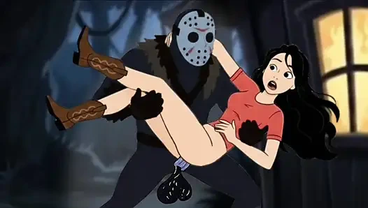 Student Girl Enjoys Sex in an Camp. Cartoon Horror Parody