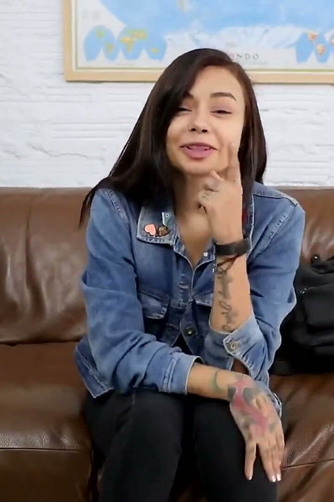 Tattooed Latina Beauty Michell Took It in Her Throat