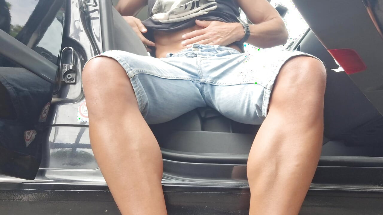 Public Car Wank – Got Super Horny and Had to Stroke My Cock Outside
