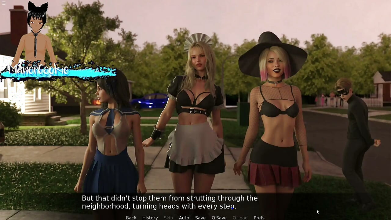 Trick Or Tease - Three beautiful ladies in costumes are hungry for some dick to lick, taste, suck and fuck