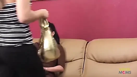 MILF Shows a Shy Budding Lesbian How to Please Her Body with a Woman