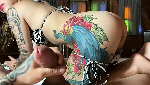 My girlfriend's best friend gives me a deep blowjob after my girlfriend went jogging