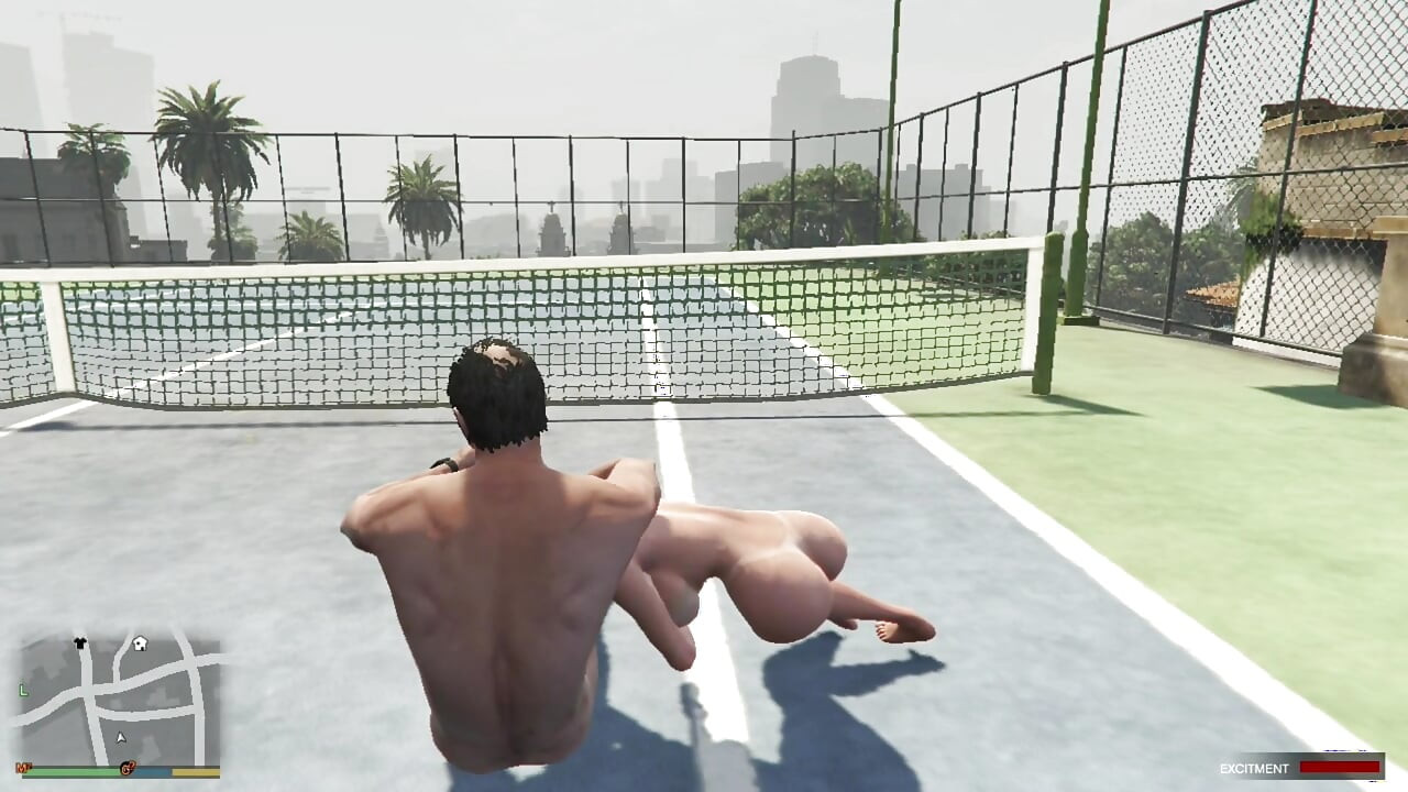 Trevor and Cheating wife amada having sex in tennis court