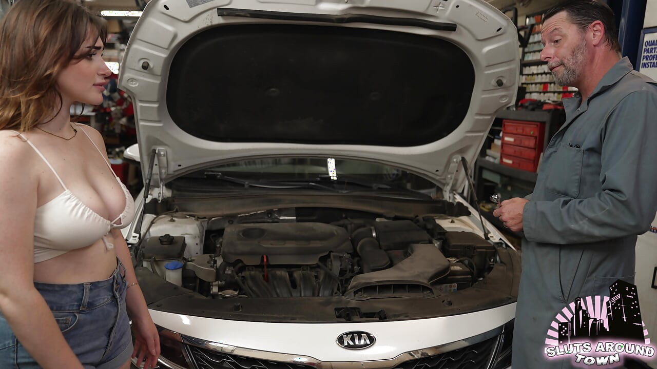 Spoiled girl gets fucked by older mechanic