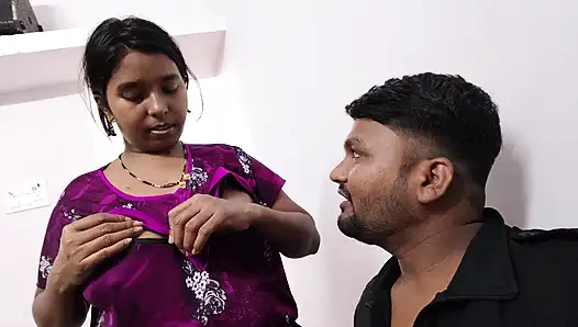 Devar apni bhabhi ki big boobs pahli bar aapne jibh se chat raha he - daver suking bhabhi boobs.