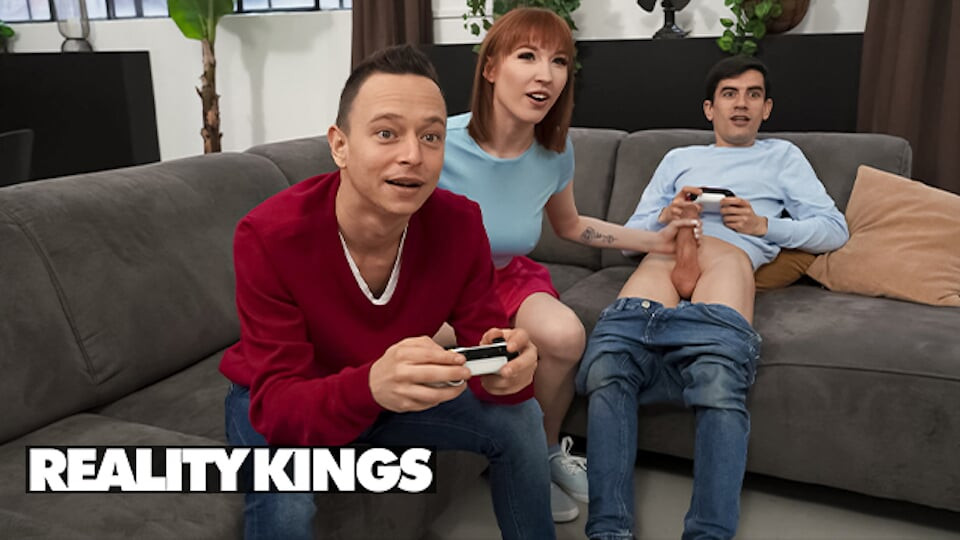 REALITY KINGS - Lilly Mays Sneaks Off with Jordi for a Quiet Fuck While His Friend Keeps Gaming
