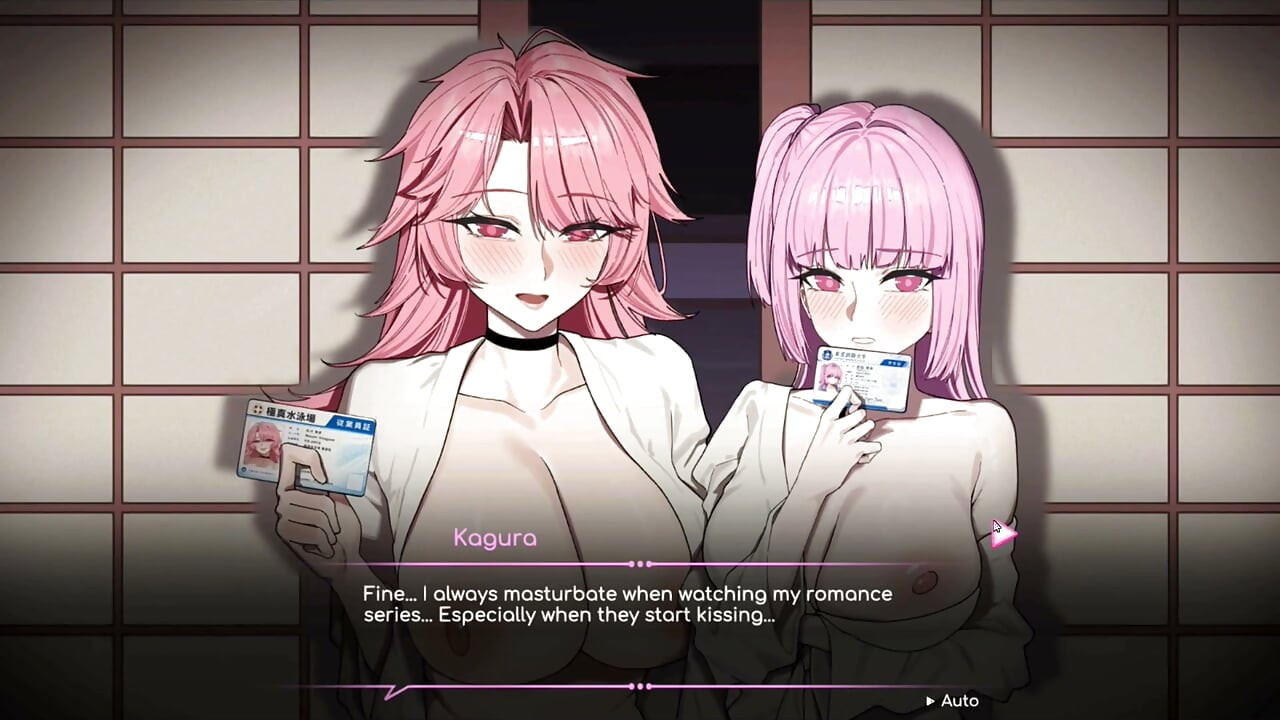 Jogo Hentai - Minami e Kagura Cena de Sexo na Galeria Hentai FFM 8 - Lifeguard Holic