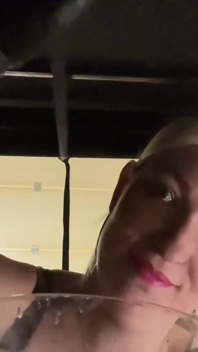 Spectacular moment from "Close up ruined multiple times into a glass on milking table"