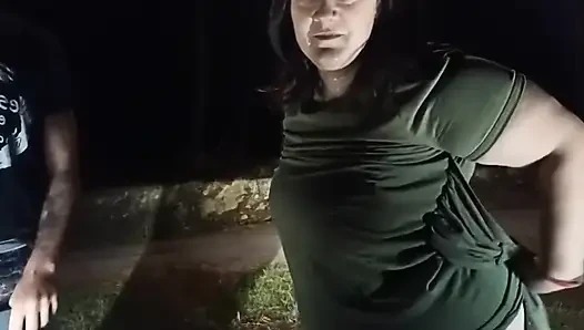Outdoor sex with a mature