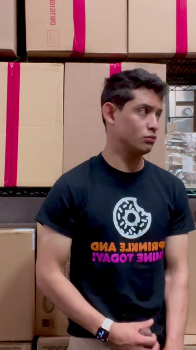 Jaw-dropping moment from "Sexy Latino Stud Blows Loads In Public Train"