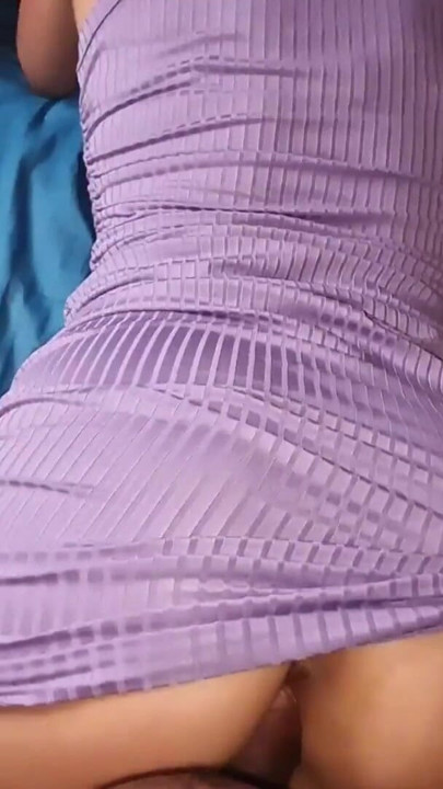 Sister-in-law stayed home alone, she left the door of her room open to provoke me lying down in a short dress without panties | Clip 1