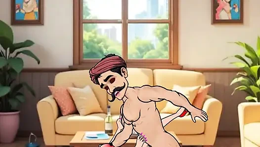 24 Year Old Girl Gets Hard Fucked by 36 Year Old Man in Living Room - Cartoon Animation