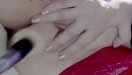 Very Wet Pussy Close-up, Vibrator on Clit, Fuck Pussy Sex Machine