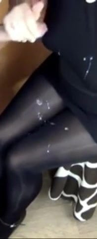 cum over nylons