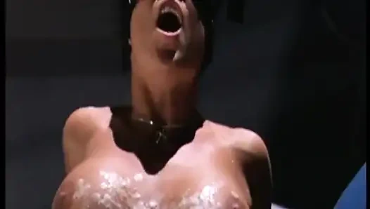 Blonde German MILF with Naturals Enjoys Lesbian BDSM Play with Toys