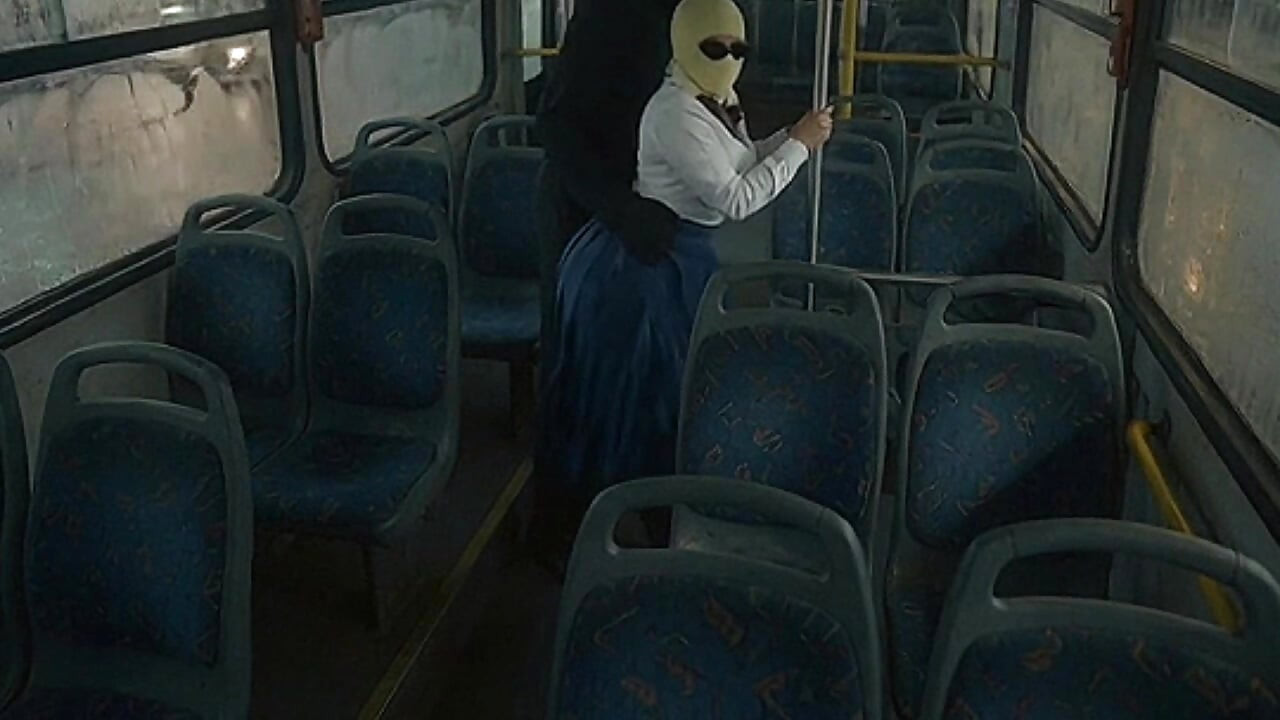 Petite Schoolgirl Pressed by Masked Man in Bedroom
