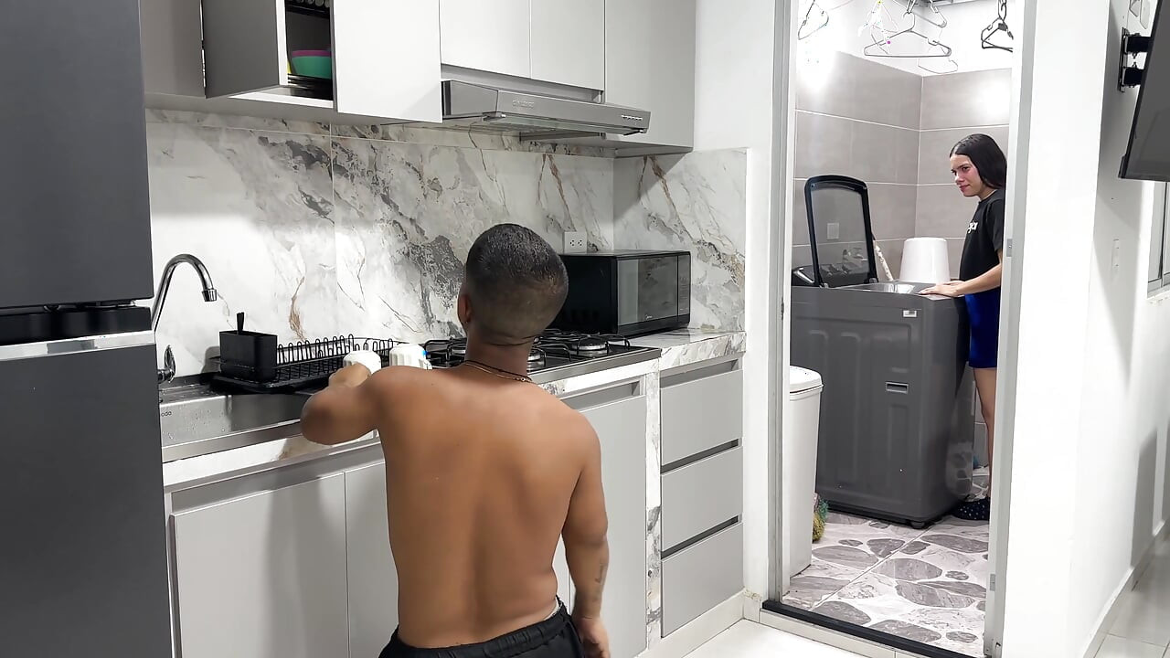 Naughty Stepsister Teases Her Little Stepbrother Until She Sees His Huge Cock, Gets Very Horny and Fucks Him Hard