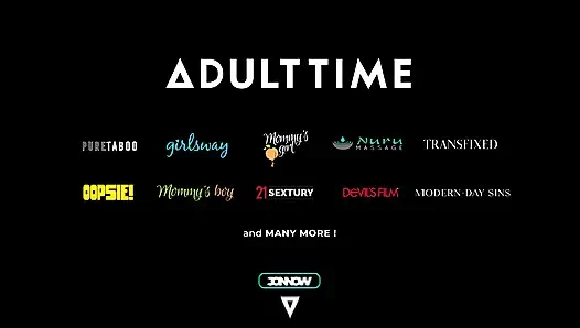 ADULT TIME - возбужденная горничная Kenna James имеет тройничок после работы в офисе с коллегами