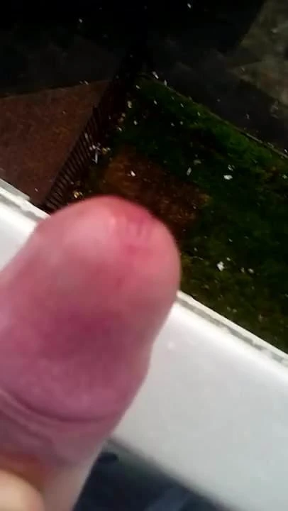 cum over balcony