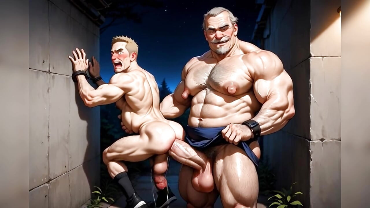 Old Grandpa Fuck Man Outdoor