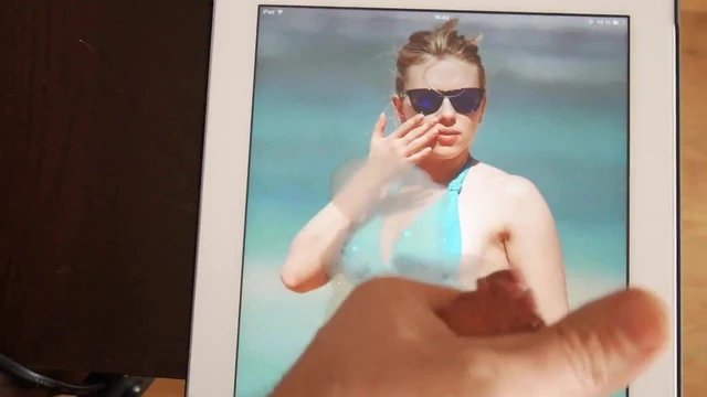 Cum on Scarlett Johansson - march 2015