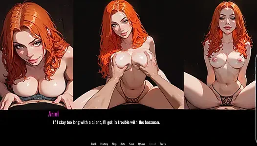 Ateşli kızıl saçlı striptizci kucak dansı yapıyor - Port Haven'a hoş geldiniz #4 oyun