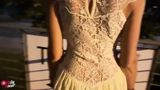 Crazy!! Blonde Babe Fucked in Public After Date!!