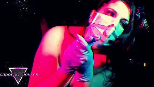 Surgical Mask and Glove Cock Tease