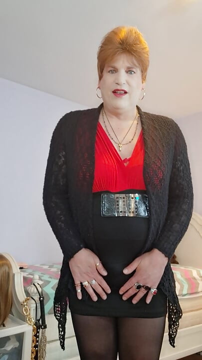 Date night with a granny tranny wife!