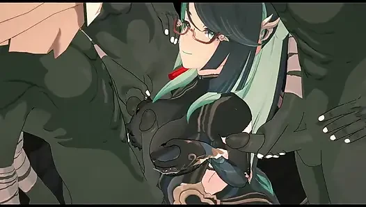 Genhin impact - xianyun sehnt sich nach einem großen schwarzen schwanz, nachdem sie sich vom durchschnittlichen schwanz langweilt hat - Hentai-animation 3D