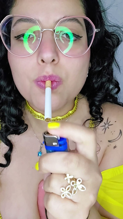 Eddie Queens ft. babyluna939 - Princess Belle Smoking Fetish, Smoke Blowjob and Facial Finish Part 2 | Clip 1