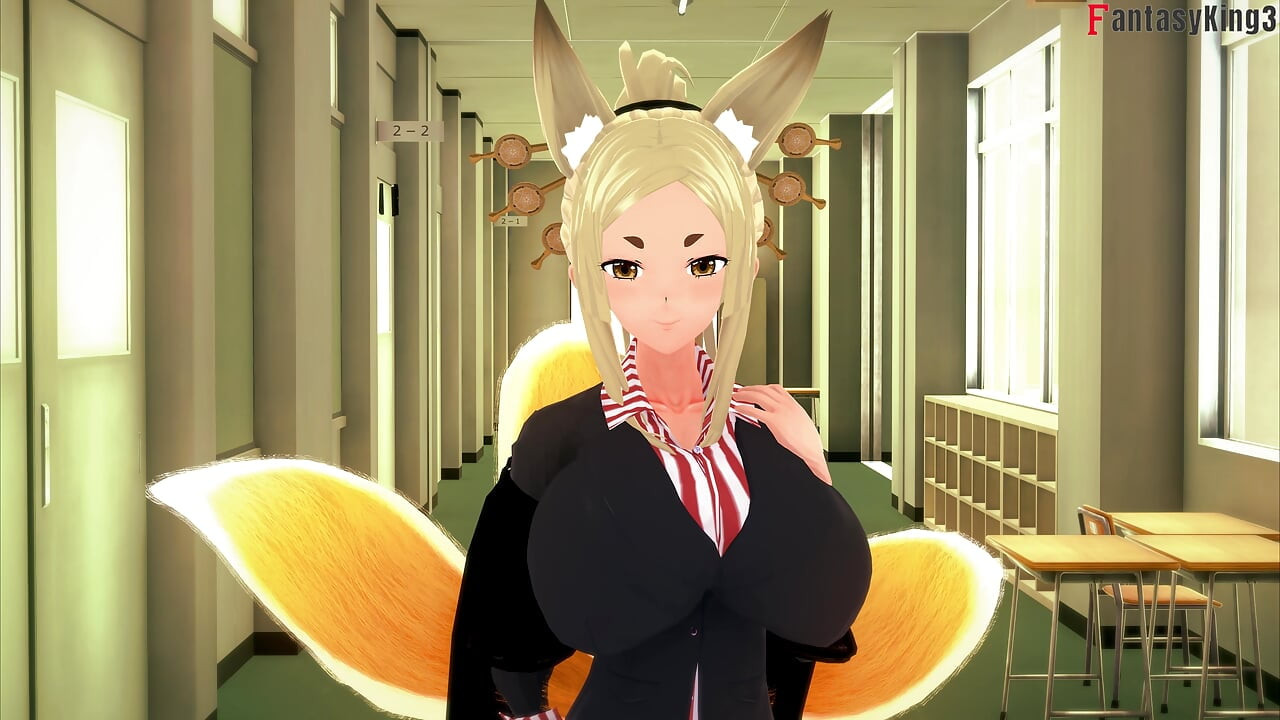 Tsubaki Shinra blir kåt av å se Xenovia suge pikk - HS DXD NTR Madness 13