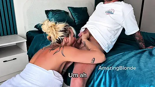 Gave my cheeky stepson an amazing blowjob just to make him leave