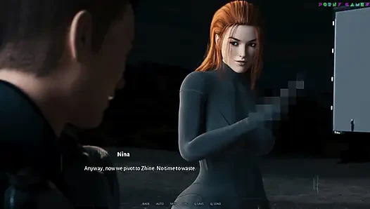 Кибернетическое соблазнение 1-й частью - Групповой секс дома, Милфа и Рыжая 33