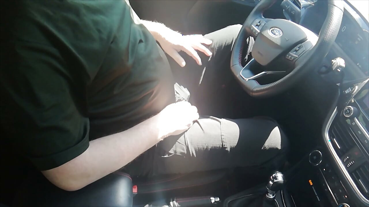 Small Penis in Cage While Driving in Pantyhose
