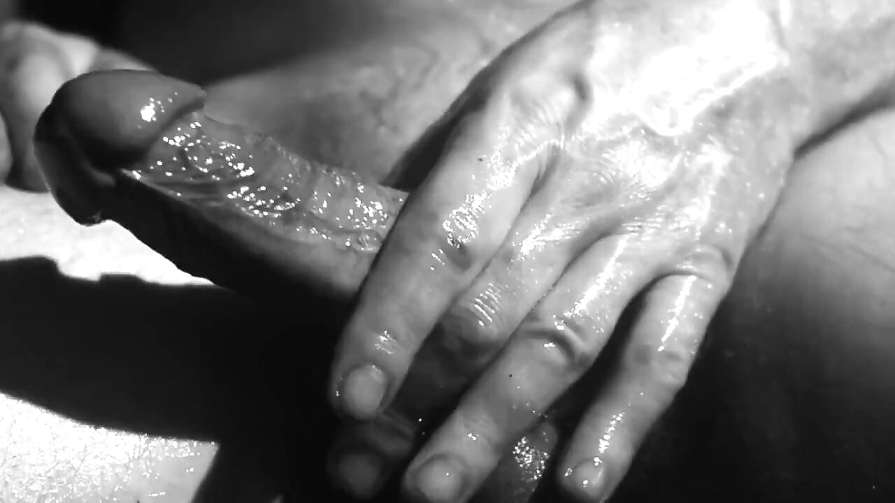 Close-up Oily Masturbation and Cum